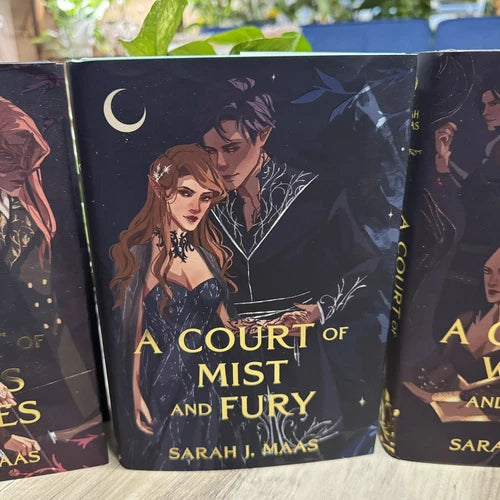 Elithien ACOTAR exclusive Illumicrate dust jackets Court of Thorns and Roses Set