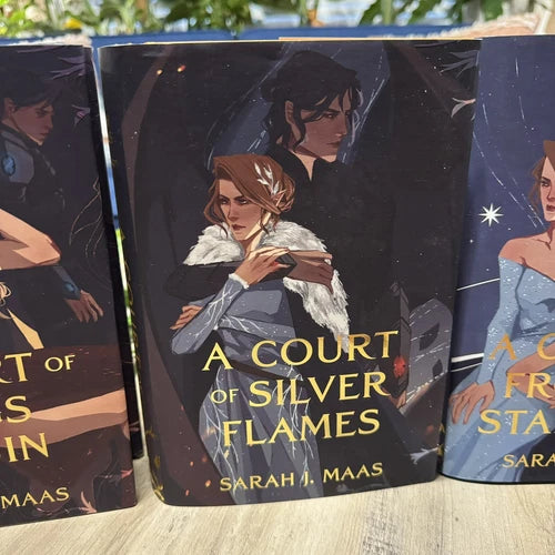 Elithien ACOTAR exclusive Illumicrate dust jackets Court of Thorns and Roses Set